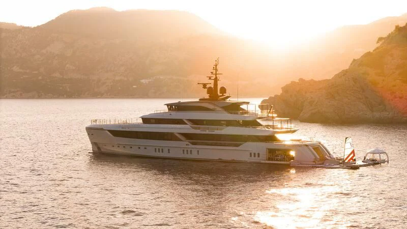 a ship on the water aboard VIRTUOSITY Yacht for Sale