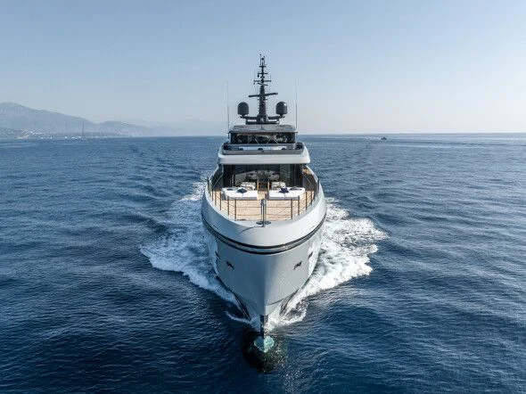 a boat on the water aboard VIRTUOSITY Yacht for Sale