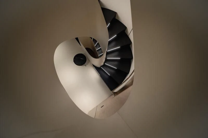 a white guitar on a white surface aboard VIRTUOSITY Yacht for Sale