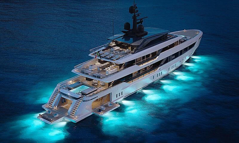 a ship in the water aboard VIRTUOSITY Yacht for Sale