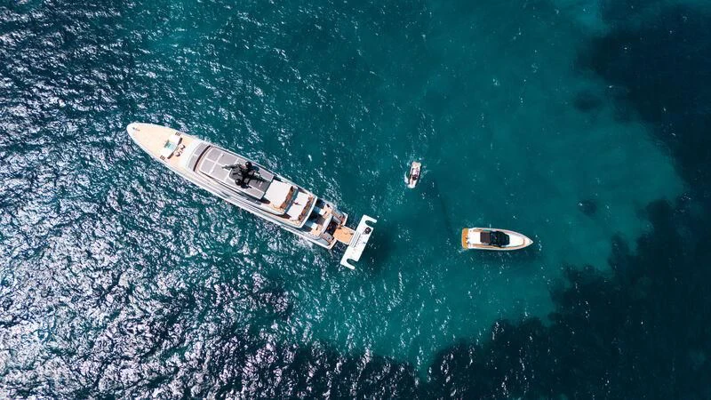 a satellite in the ocean aboard VIRTUOSITY Yacht for Sale