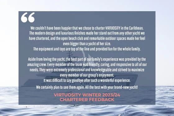 text aboard VIRTUOSITY Yacht for Sale