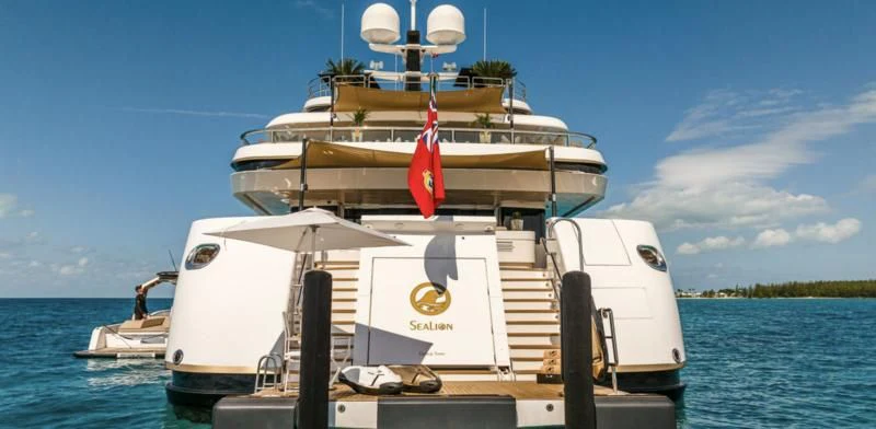 a boat on the water aboard SEALION Yacht for Sale