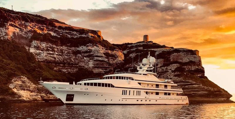 a boat on a body of water aboard SEALION Yacht for Sale