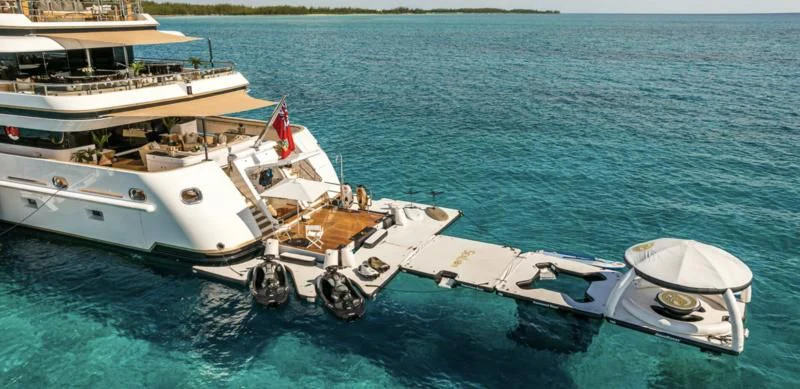 a boat in the water aboard SEALION Yacht for Sale