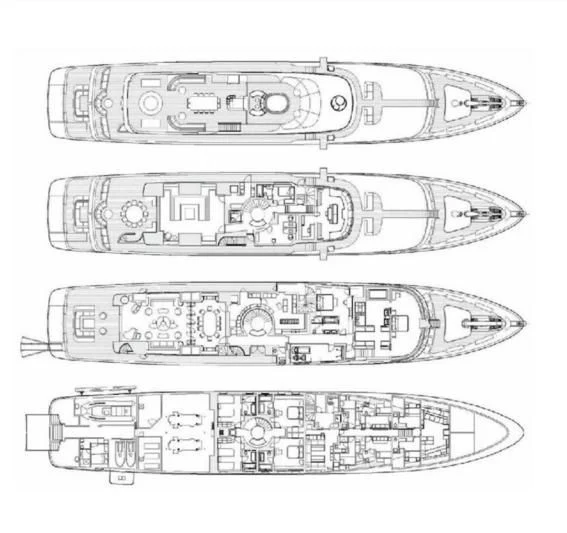 diagram, engineering drawing aboard SEALION Yacht for Sale