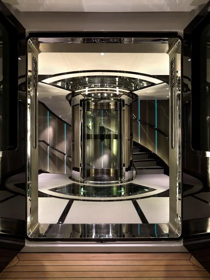 a large machine with a clear case aboard SEALION Yacht for Sale