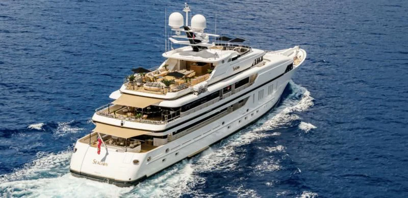 a boat on the water aboard SEALION Yacht for Sale