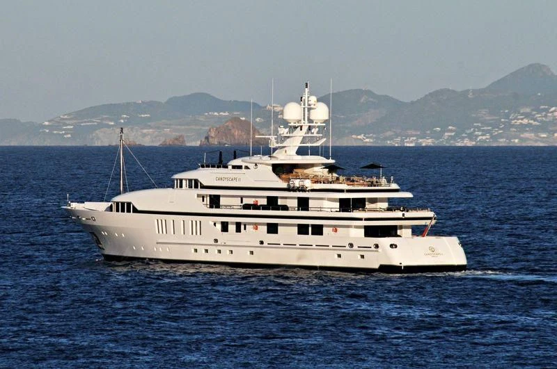 a white boat on the water aboard SEALION Yacht for Sale