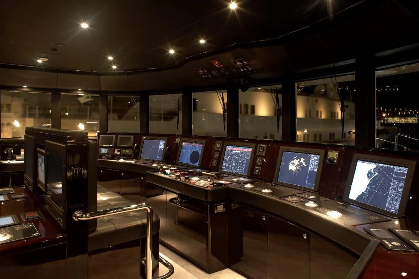 a room full of computers aboard SEALION Yacht for Sale