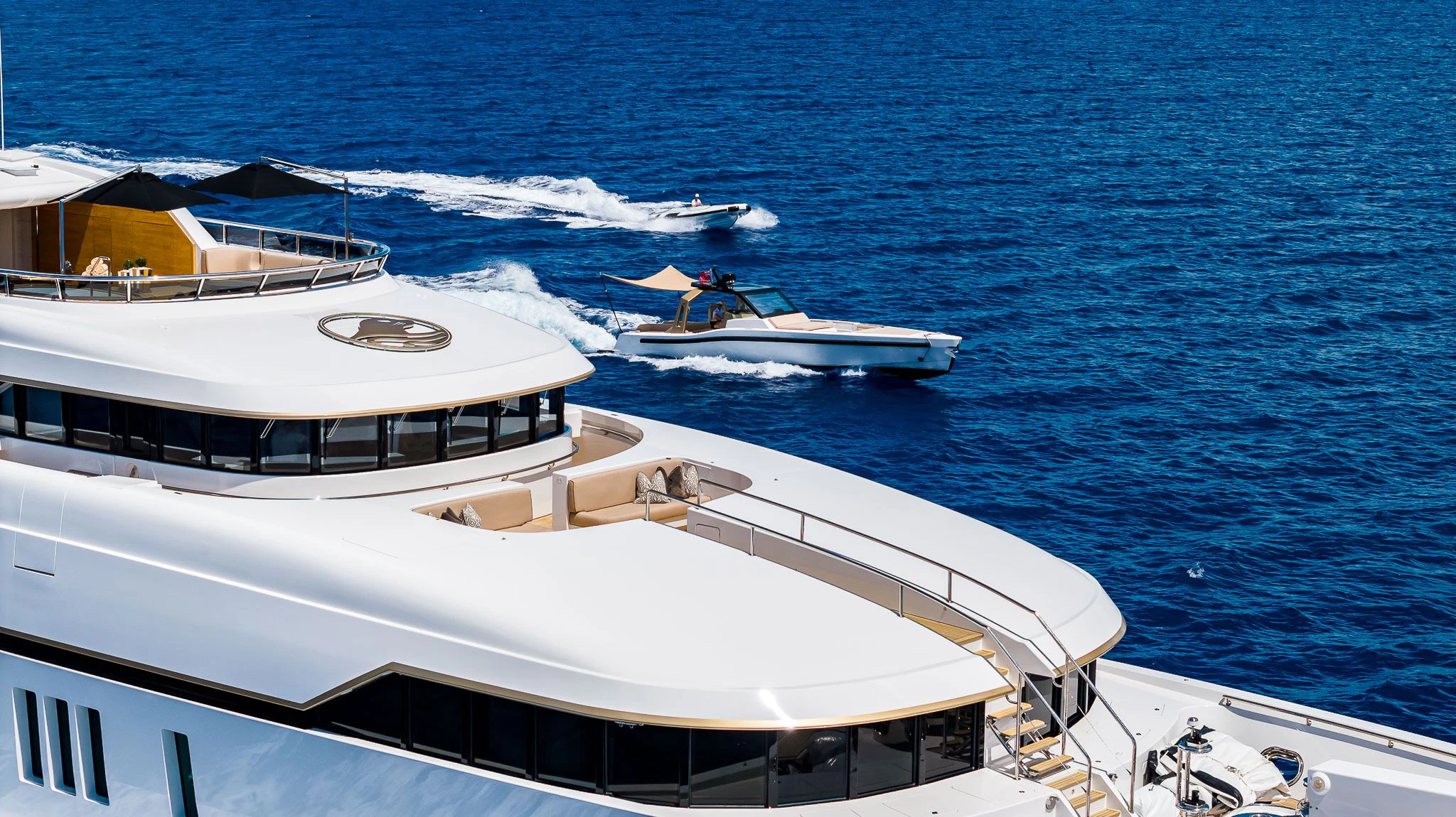 a boat on the water aboard SEALION Yacht for Sale