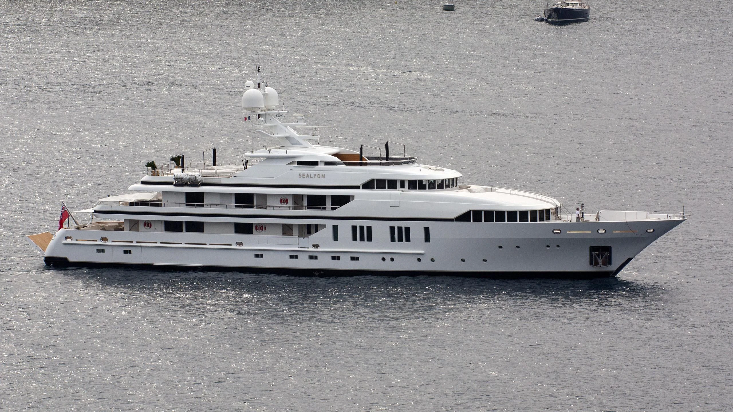 a boat in the water aboard SEALION Yacht for Sale