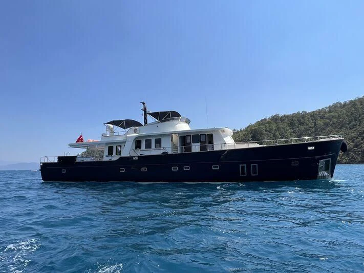 a boat on the water aboard DALI Yacht for Sale