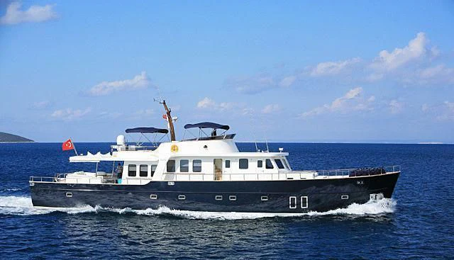 a boat on the water aboard DALI Yacht for Sale