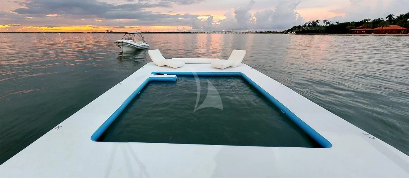 a boat on a body of water aboard SURINA Yacht for Sale