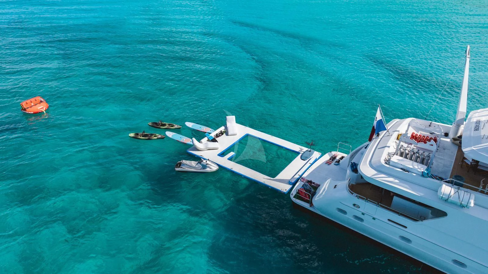 a group of boats in the water aboard SURINA Yacht for Sale