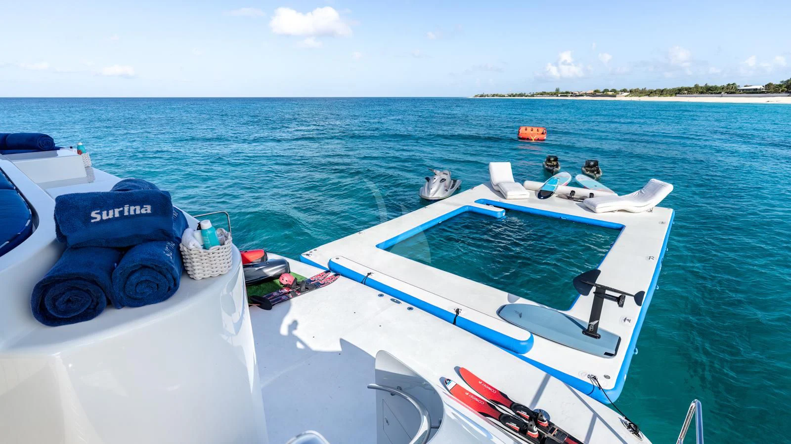 a boat on the water aboard SURINA Yacht for Sale