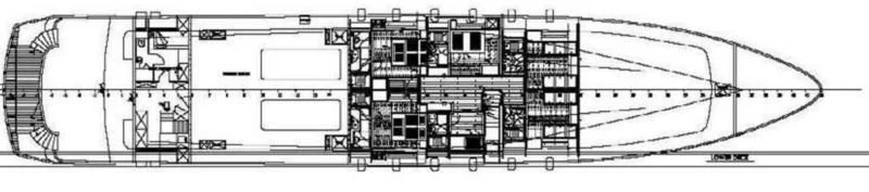 a diagram of a building aboard EGO Yacht for Sale