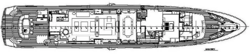 a drawing of a building aboard EGO Yacht for Sale