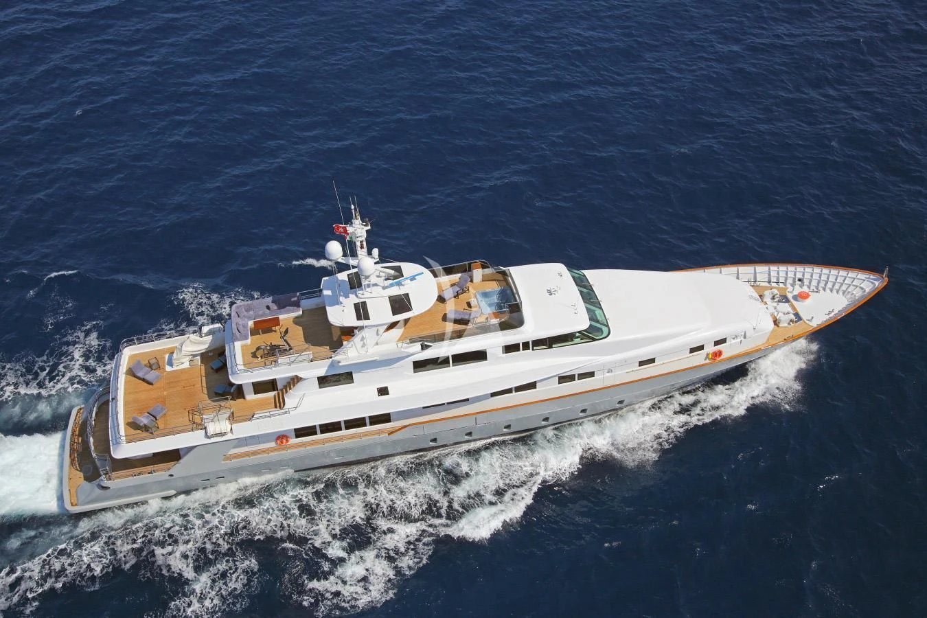 a ship in the water aboard EGO Yacht for Sale