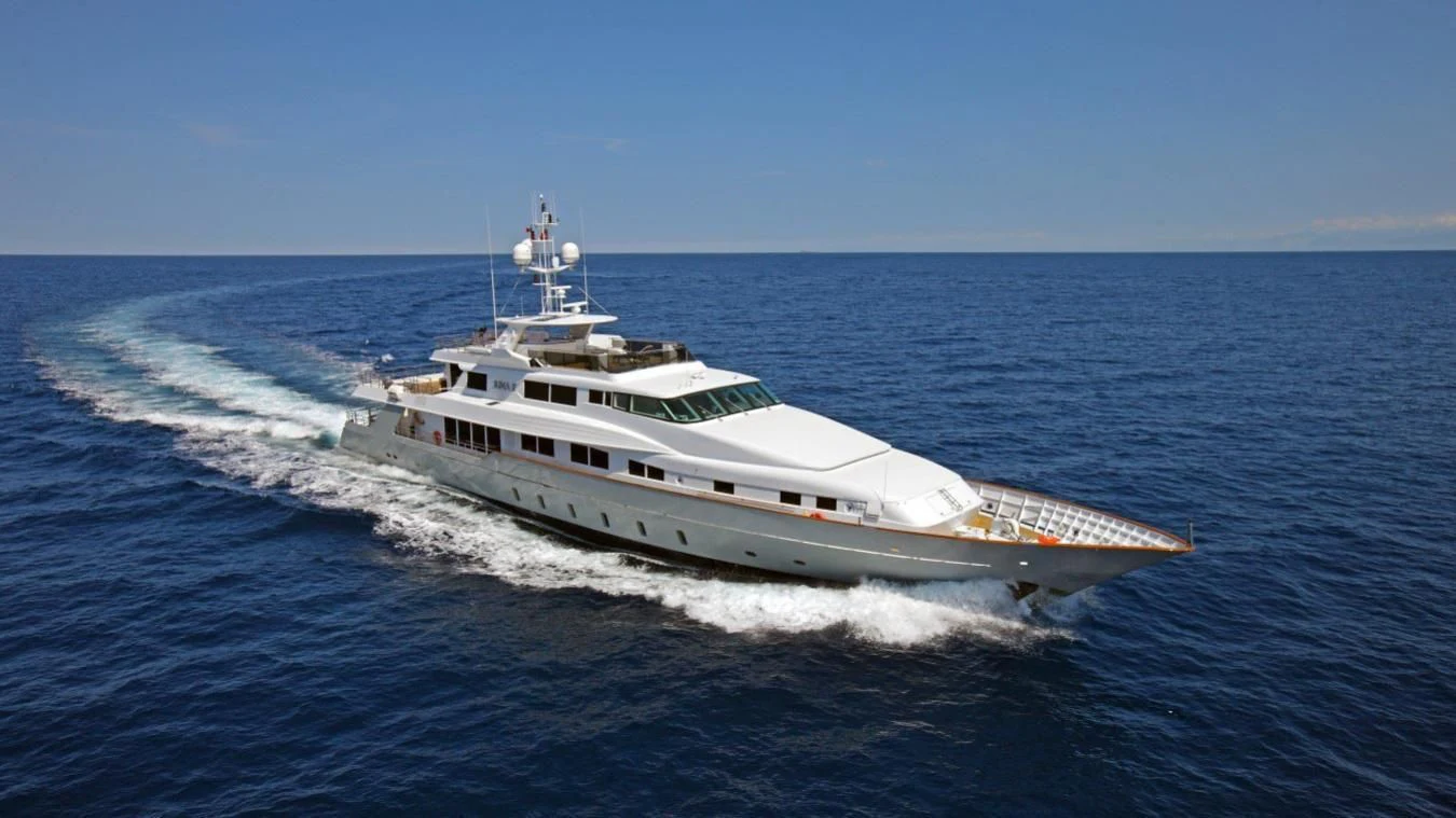 a ship on the water aboard EGO Yacht for Sale
