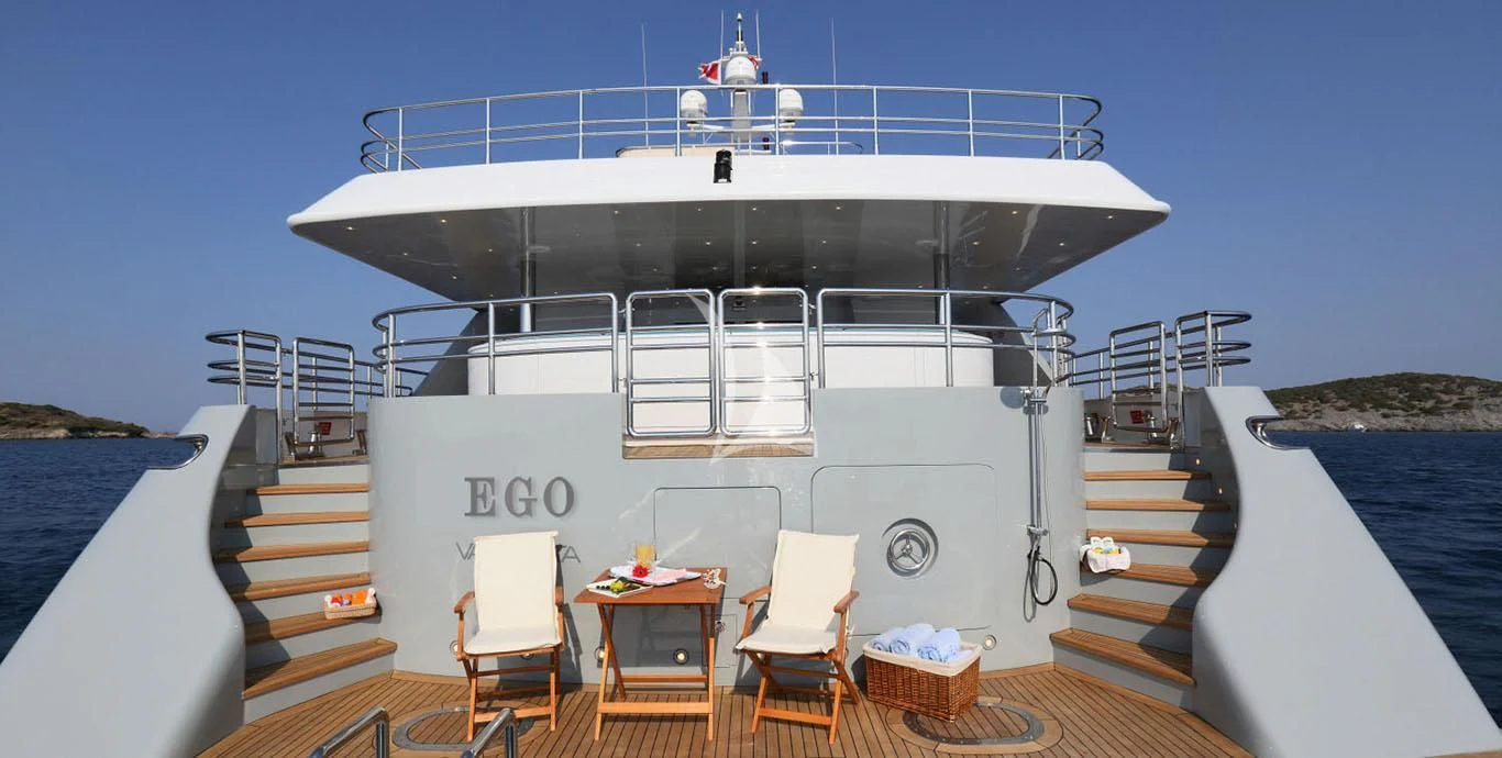a boat on a body of water aboard EGO Yacht for Sale