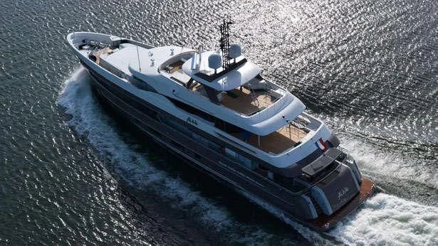 a boat on the water aboard ARES Yacht for Sale