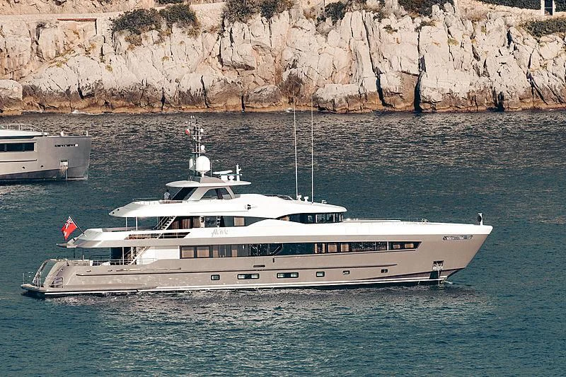 a boat on the water aboard ARES Yacht for Sale