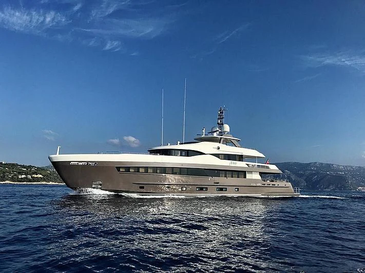 a boat on the water aboard ARES Yacht for Sale