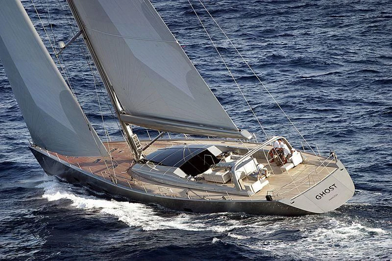 a sailboat on the water aboard GHOST Yacht for Sale
