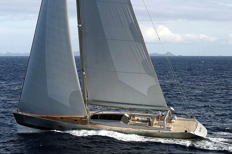a sailboat on the water aboard GHOST Yacht for Sale