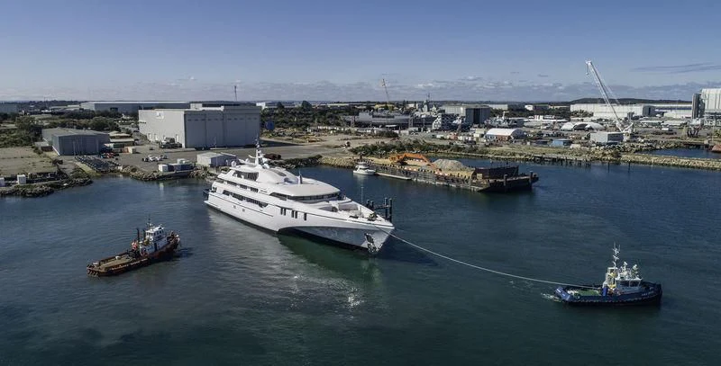 a group of boats in the water aboard WHITE RABBIT Yacht for Sale