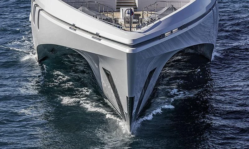 a whale jumping out of the water aboard WHITE RABBIT Yacht for Sale