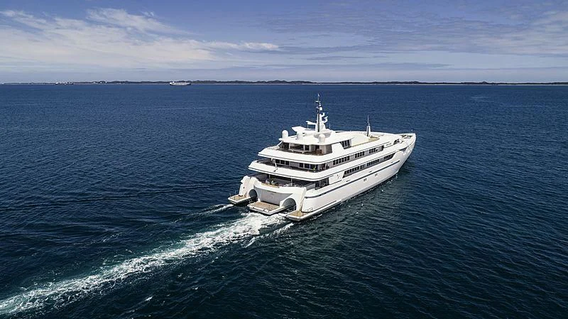 a boat on the water aboard WHITE RABBIT Yacht for Sale