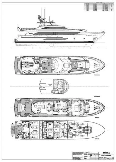 diagram, engineering drawing aboard FLAMINGO DAZE Yacht for Sale