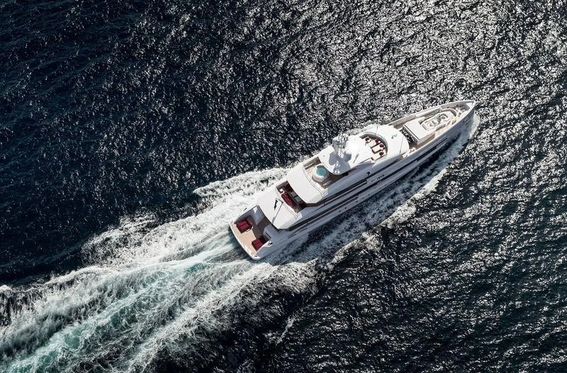 a boat in the water aboard HOME Yacht for Charter