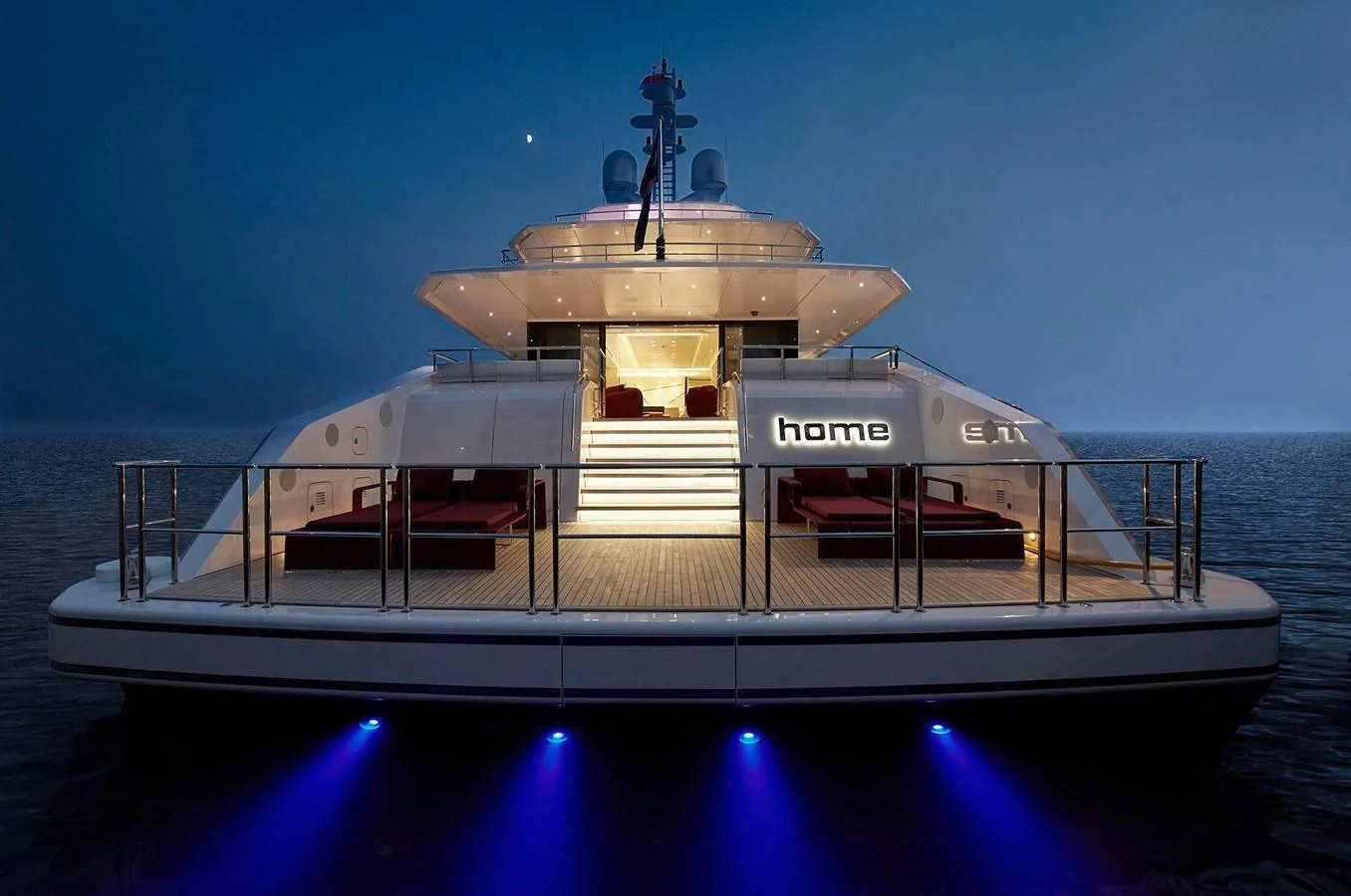 a boat on the water aboard HOME Yacht for Charter