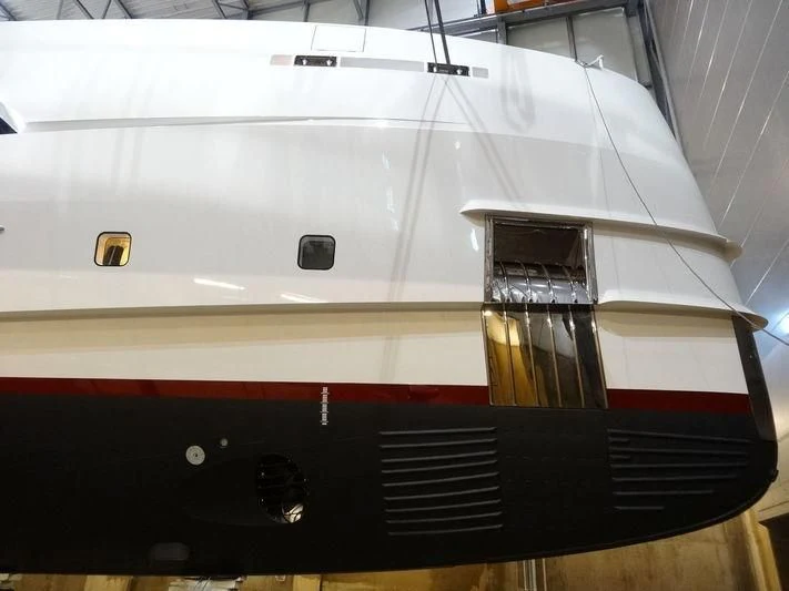 a white rectangular object with a black object on it aboard HOME Yacht for Charter