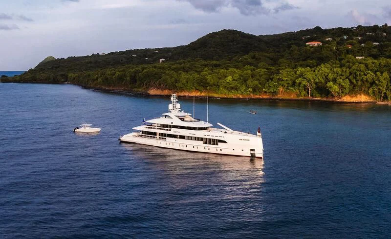 a boat on the water aboard HOME Yacht for Charter