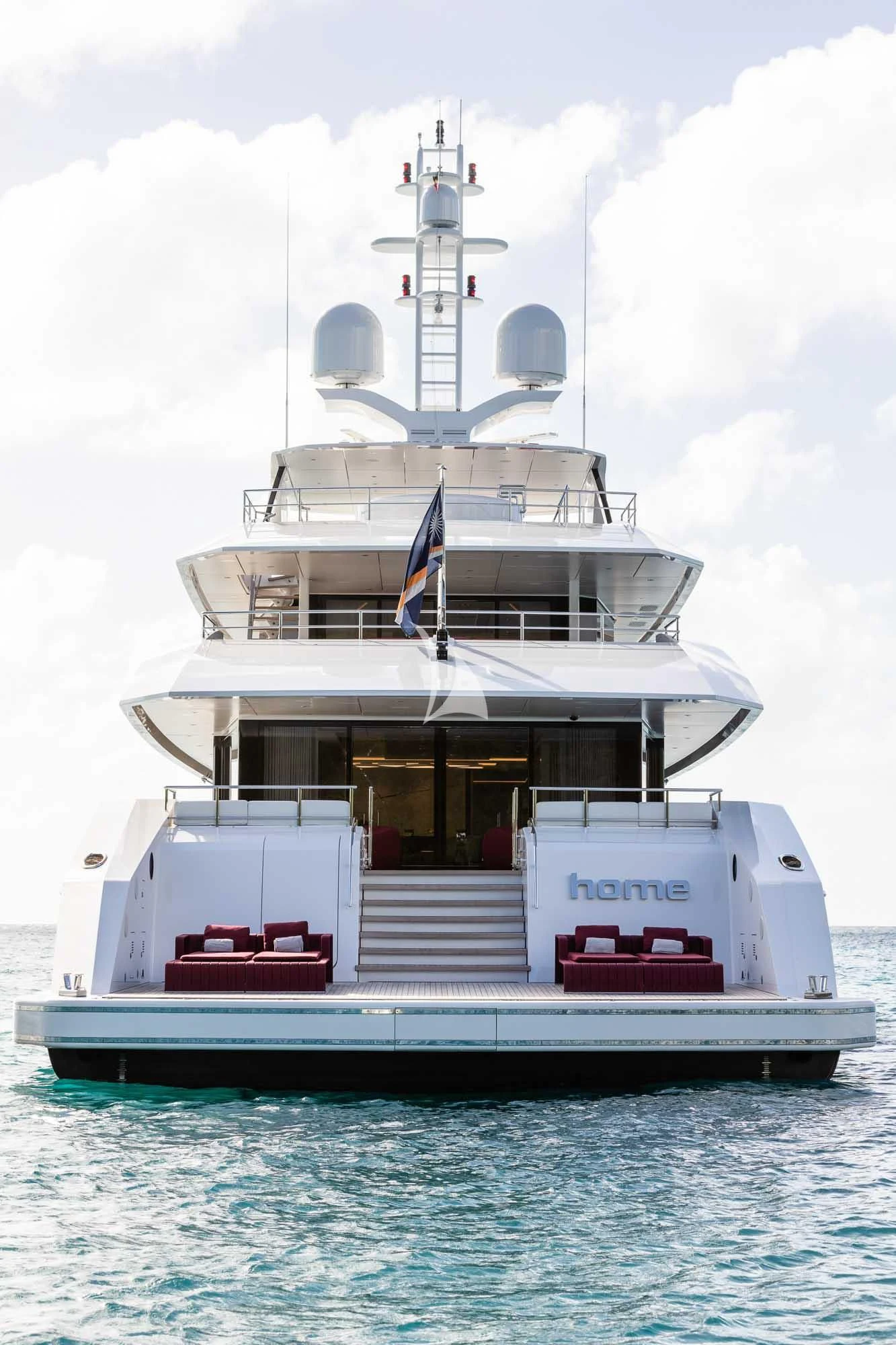 a boat in the water aboard HOME Yacht for Charter