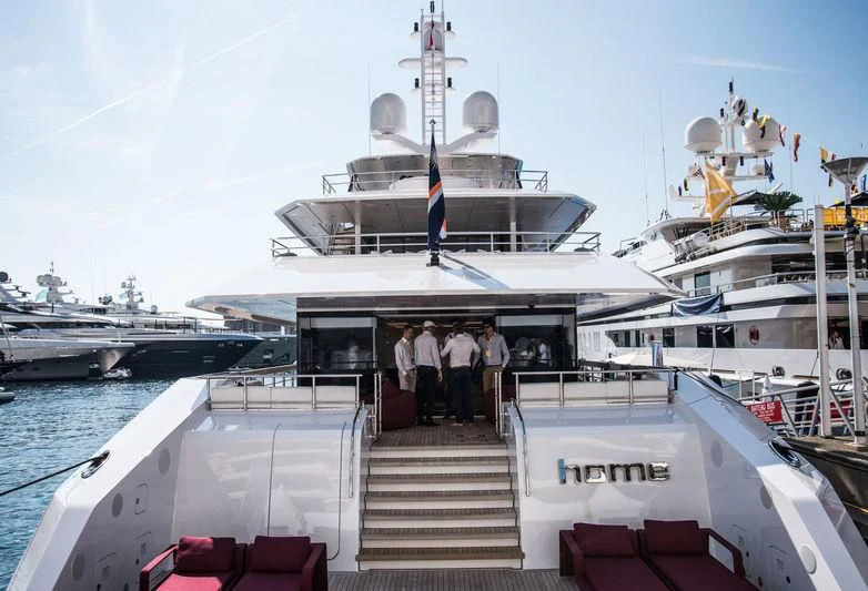 a group of people on a boat aboard HOME Yacht for Charter