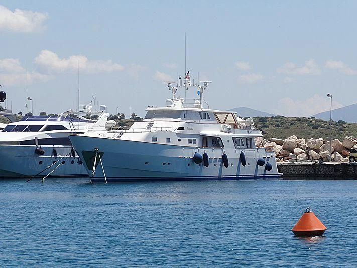 a boat in the water aboard EXECUTIVE Yacht for Sale