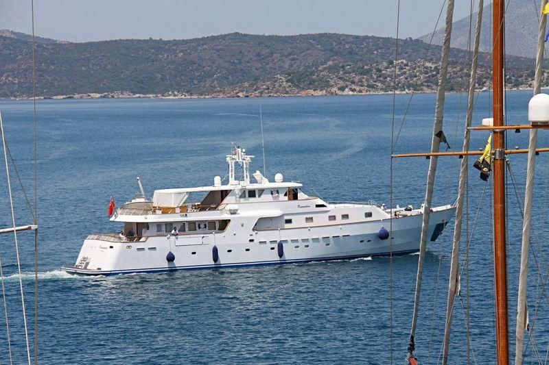 a boat sailing on the water aboard EXECUTIVE Yacht for Sale