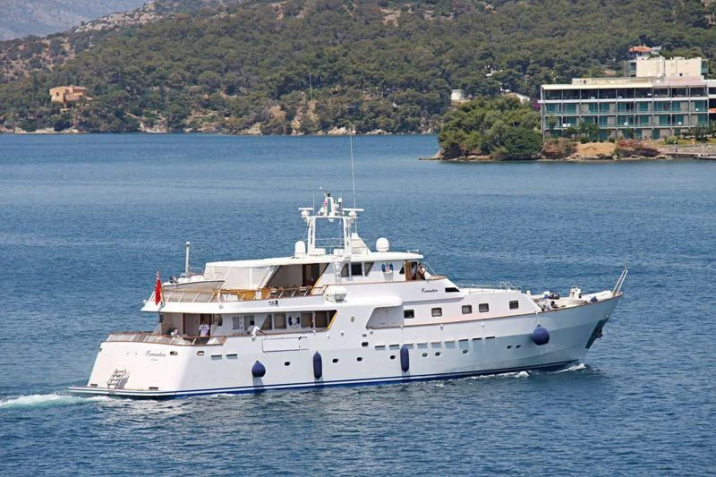 a large white boat in the water aboard EXECUTIVE Yacht for Sale