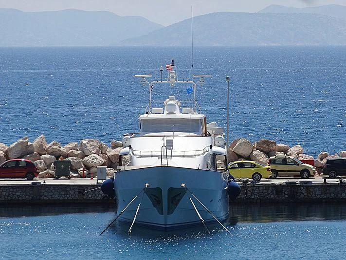 a boat in the water aboard EXECUTIVE Yacht for Sale