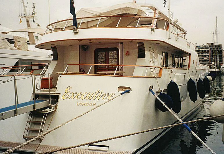 a boat in the water aboard EXECUTIVE Yacht for Sale
