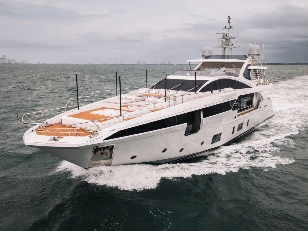 a white boat in the water aboard ECLIPSE Yacht for Sale