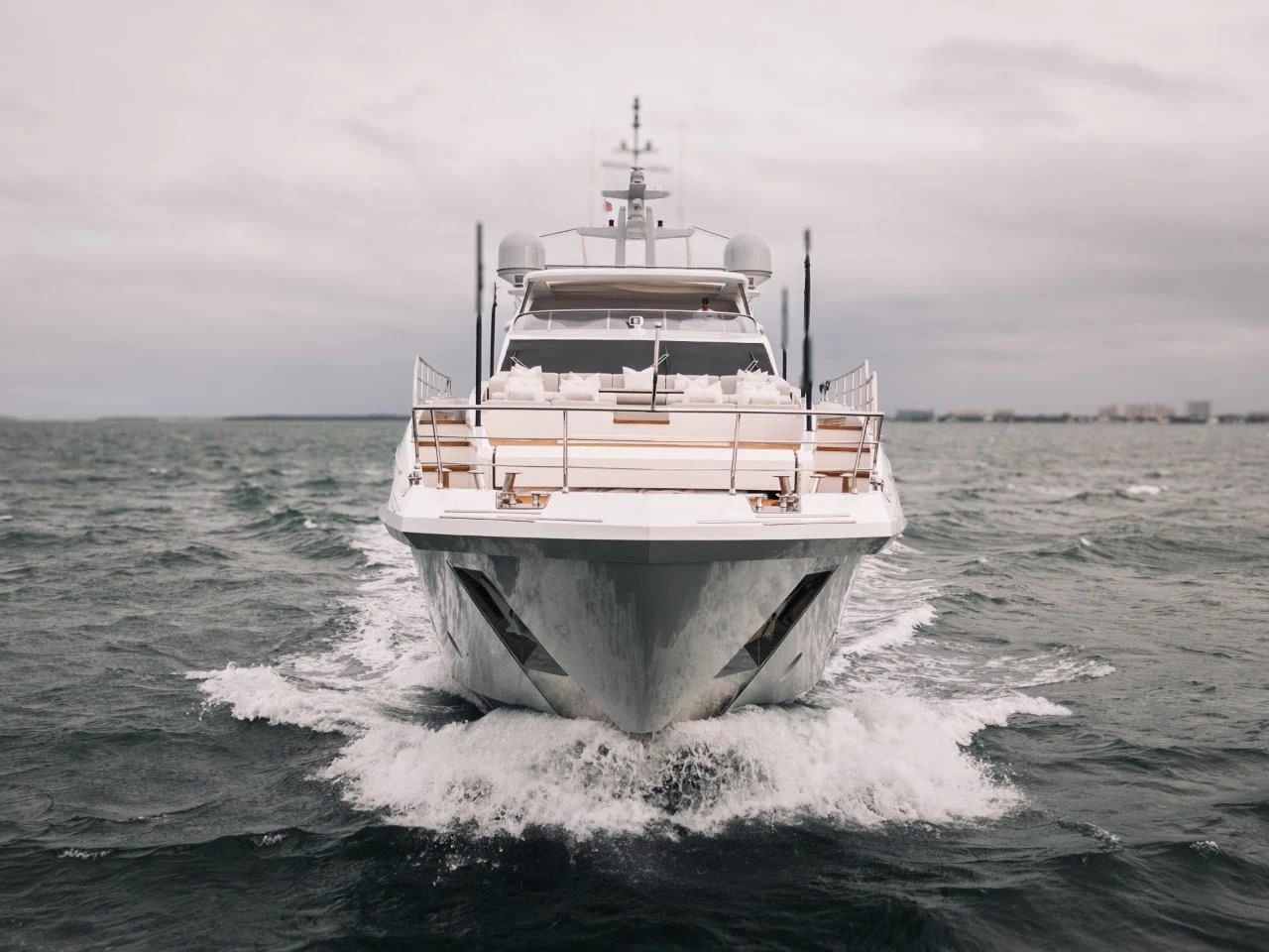 a large white boat in the water aboard ECLIPSE Yacht for Sale