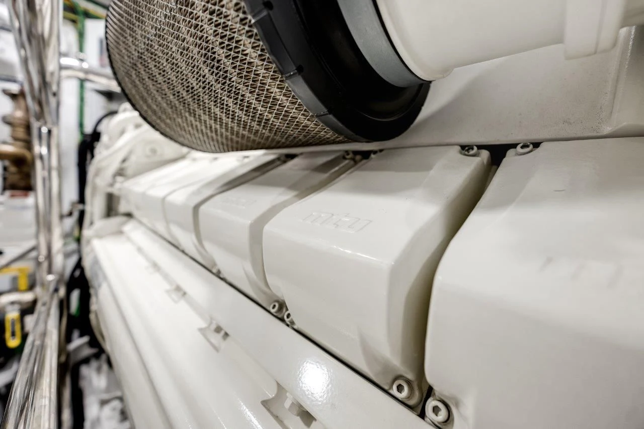 a white machine with a metal frame aboard ECLIPSE Yacht for Sale