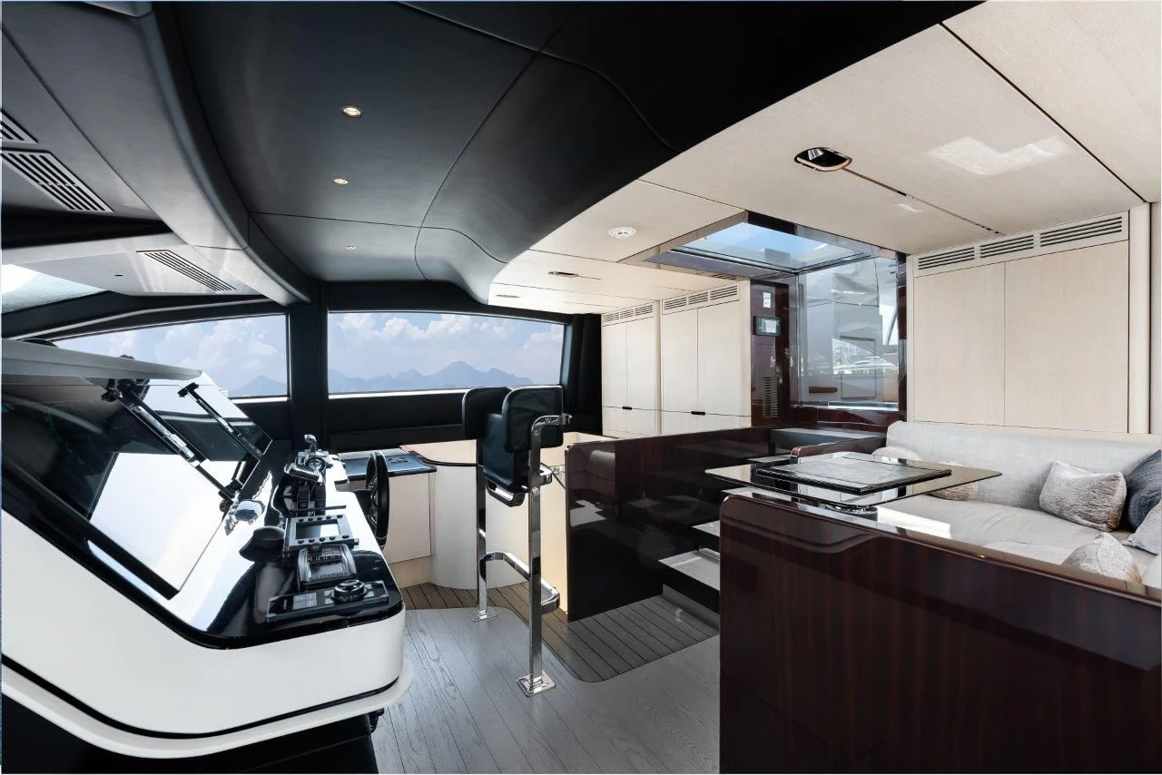 inside of a car aboard ECLIPSE Yacht for Sale